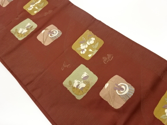 JAPANESE NAGOYA OBI / WOVEN THE MONKEY & THE CRAB